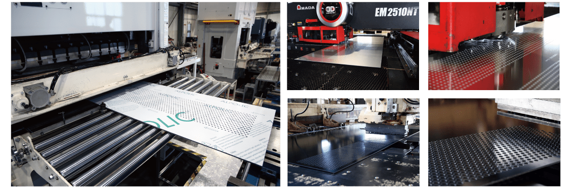 アルミ樹脂複合板とパンチング